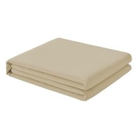 Freshculture Twin Flat Sheet - Hotel Quality Twin Flat Sheet Only - Brushed Microfiber Top Sheet - Ultra Soft & Breathable - Wrinkle-Free - Easy Care - Single Flat Sheet (Twin  Beige)