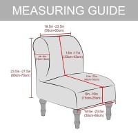 Armless Chair Slipcover Stretch Velvet Armless Accent Chair Cover Washable Slipper Chair Cover Removable Printed Armless Chair Furniture Protector Covers For Living Dining (Color : #9)