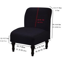 Armless Chair Slipcover Stretch Velvet Armless Accent Chair Cover Washable Slipper Chair Cover Removable Printed Armless Chair Furniture Protector Covers For Living Dining (Color : #33)