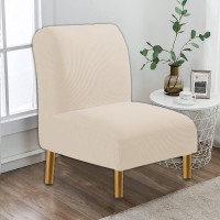 Armless Chair Slipcover Stretch Velvet Armless Accent Chair Cover Washable Slipper Chair Cover Removable Printed Armless Chair Furniture Protector Covers For Living Dining (Color : #16)