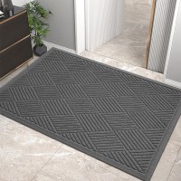 Hiyard Sturdy Front Door Mat Absorbent Muddy Dirt Resist Welcome Door Mats Outdoor Indoor Stain And Fade Resistant Nonslip R