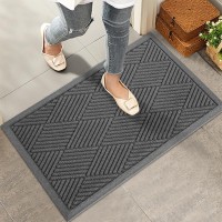 Hiyard Sturdy Front Door Mat Absorbent Muddy Dirt Resist Welcome Door Mats Outdoor Indoor Stain And Fade Resistant Nonslip R