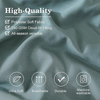 Monbix Full Size Comforter Sets  7 Piece Full Size Bedding Sets  Warm Comforters  Bed In A Bag Full With Sheets Pillowcases & Shams (Dark Green  Full  80''X90'')