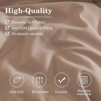 Monbix Full Size Comforter Sets  7 Piece Full Size Bedding Sets  Warm Comforters  Bed In A Bag Full With Sheets Pillowcases & Shams (Rust Pink  Full  80''X90'')