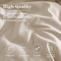 Monbix Comforter King Size Bed Set  King Comforters Set 7 Piece  Bedding Sets King With Comforters  Sheets  King Bed In A Bag With Sheets Pillowcases & Shams (Apricot Beige King  102