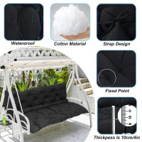 Swing Replacement Cushions Waterproof Porch Swing Cushions Thicken 4