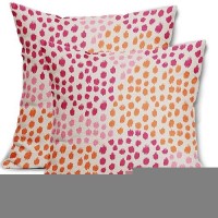 Pink And Orange Throw Pillow Covers 20X20 Set Of 2 Hot Pink Preppy Room Decor 70S Colored Dot Decorative Pillows Trendy Print Ou