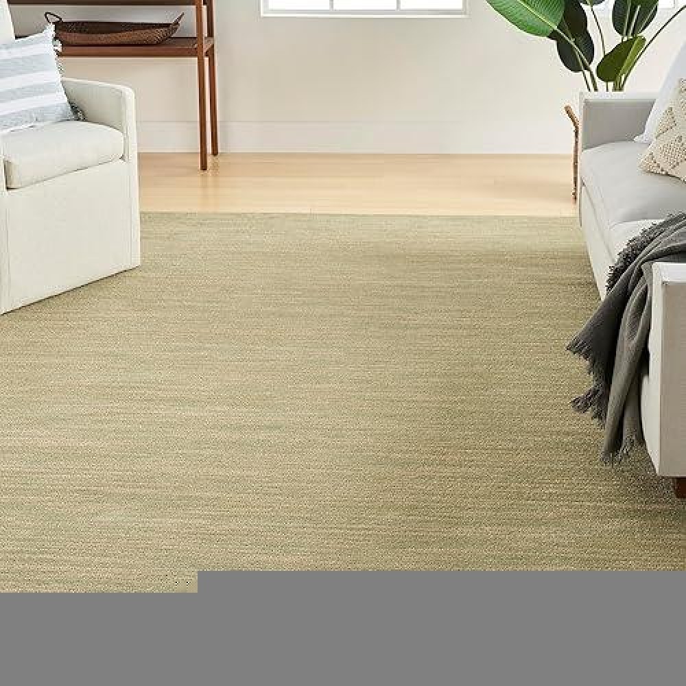 Nourison Essentials Indooroutdoor Green Gold 7 X 10 Area Rug Easy Cleaning Non Shedding Bed Room Living Room Dining Room