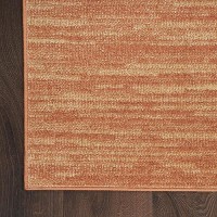 Nourison Essentials Indooroutdoor Rust 22 X 76 Area Rug Easy Cleaning Non Shedding Bed Room Living Room Dining Room B