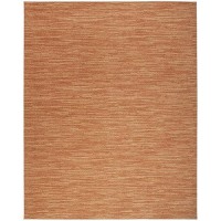 Nourison Essentials Indooroutdoor Rust 7 X 10 Area Rug Easy Cleaning Non Shedding Bed Room Living Room Dining Room Back