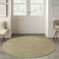 Nourison Essentials Indooroutdoor Green Gold 6 X Round Area Rug Easy Cleaning Non Shedding Bed Room Living Room Dining Ro