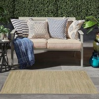 Nourison Essentials Indooroutdoor Green Gold 3 X 5 Area Rug Easy Cleaning Non Shedding Bed Room Living Room Dining Room