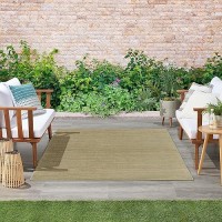 Nourison Essentials Indooroutdoor Green Gold 5 X 7 Area Rug Easy Cleaning Non Shedding Bed Room Living Room Dining Room