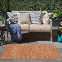 Nourison Essentials Indooroutdoor Rust 2 X 4 Area Rug Easy Cleaning Non Shedding Bed Room Living Room Dining Room Backy