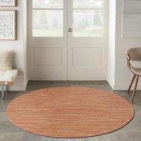 Nourison Essentials Indooroutdoor Rust 6 X Round Area Rug Easy Cleaning Non Shedding Bed Room Living Room Dining Room Ba