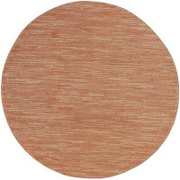 Nourison Essentials Indooroutdoor Rust 6 X Round Area Rug Easy Cleaning Non Shedding Bed Room Living Room Dining Room Ba