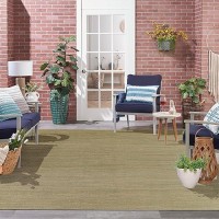 Nourison Essentials Indooroutdoor Green Gold 10 X 14 Area Rug Easy Cleaning Non Shedding Bed Room Living Room Dining Roo