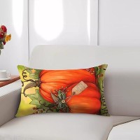 Fall Throw Pillow Covers 12X20 Inch Set Of 4 Autumn Pumpkin Sunflower Decorative Farmhouse Pillow Cases Linen Couch Cushion Cove