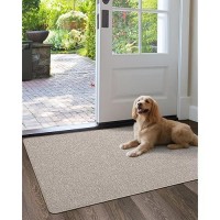 Lumi Large Indoor Door Mat 36X59 Non Slip Rubber Backing Entrance Mat Easy Clean Low Profile Ultra Thin Entryway Mat For I