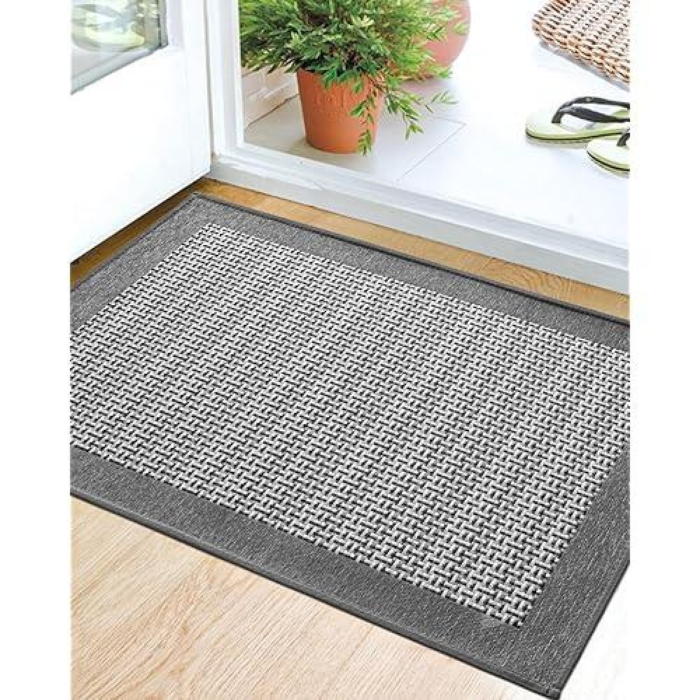 Lumi Premium Silk Blend Door Mat Indoor Entrance Rubber Backing Doormat Non Slip Absorbent Lowprofile Rugs For Entryway Capt