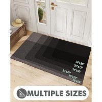 Lumi Large Indoor Door Mat 32X47 Non Slip Rubber Backing Entrance Mat Easy Clean Low Profile Ultra Thin Entryway Mat For I