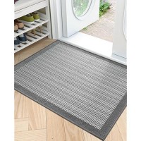 Lumi Premium Silk Blend Door Mat Indoor Entrance Rubber Backing Doormat Non Slip Absorbent Lowprofile Rugs For Entryway Capt