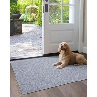 Lumi Large Indoor Door Mat 32X47 Non Slip Rubber Backing Entrance Mat Easy Clean Low Profile Ultra Thin Entryway Mat For I