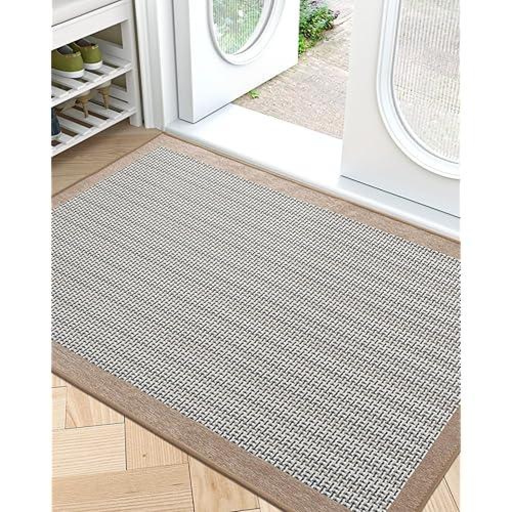 Lumi Large Indoor Door Mat Entry Way Rubber Backing Doormat Non Slip Absorbent Lowprofile Rugs For Entryway Captures Dirt Pa