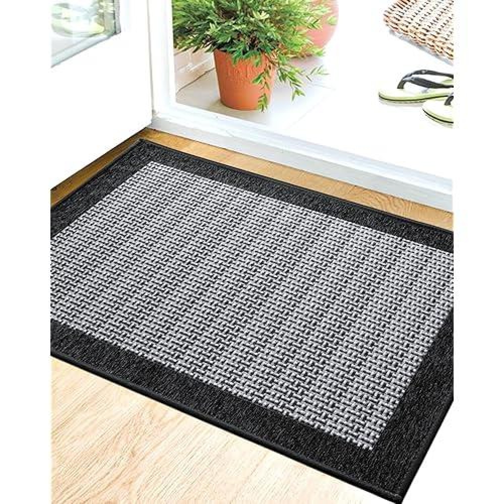 Lumi Premium Silk Blend Door Mat Indoor Entrance Rubber Backing Doormat Non Slip Absorbent Lowprofile Rugs For Entryway Capt