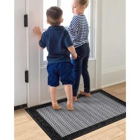 Lumi Premium Silk Blend Door Mat Indoor Entrance Rubber Backing Doormat Non Slip Absorbent Lowprofile Rugs For Entryway Capt