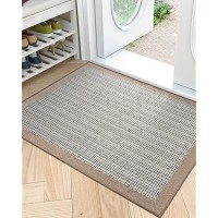 Lumi Premium Silk Blend Door Mat Indoor Entrance Rubber Backing Doormat Non Slip Absorbent Lowprofile Rugs For Entryway Capt