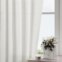 Off White Curtain 102 Inches Long 2 Panels Set For Living Room Sliding Glass Door Back Tab Modern Farmhouse Coastal Decor Lightw