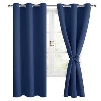 Hiasan Room Darkening Curtains For Bedroom Noise Reducing Energy Saving Blackout Window Curtain Panels Sewn With Tiebacks Se