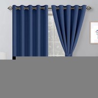 Hiasan Blackout Curtains For Bedroom 60 X 84 Inches Long Thermal Insulated Energy Saving Window Curtains For Living Room 2