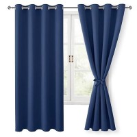 Hiasan Blackout Curtains For Bedroom 52 X 63 Inches Length Thermal Insulated Energy Saving Window Curtains For Living Room