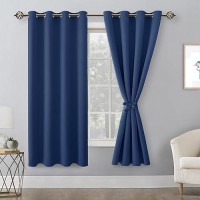 Hiasan Blackout Curtains For Bedroom 52 X 63 Inches Length Thermal Insulated Energy Saving Window Curtains For Living Room