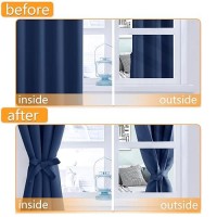 Hiasan Short Blackout Curtains For Bedroom Thermal Insulated Energy Saving Window Curtains For Living Room 2 Drape Panels S