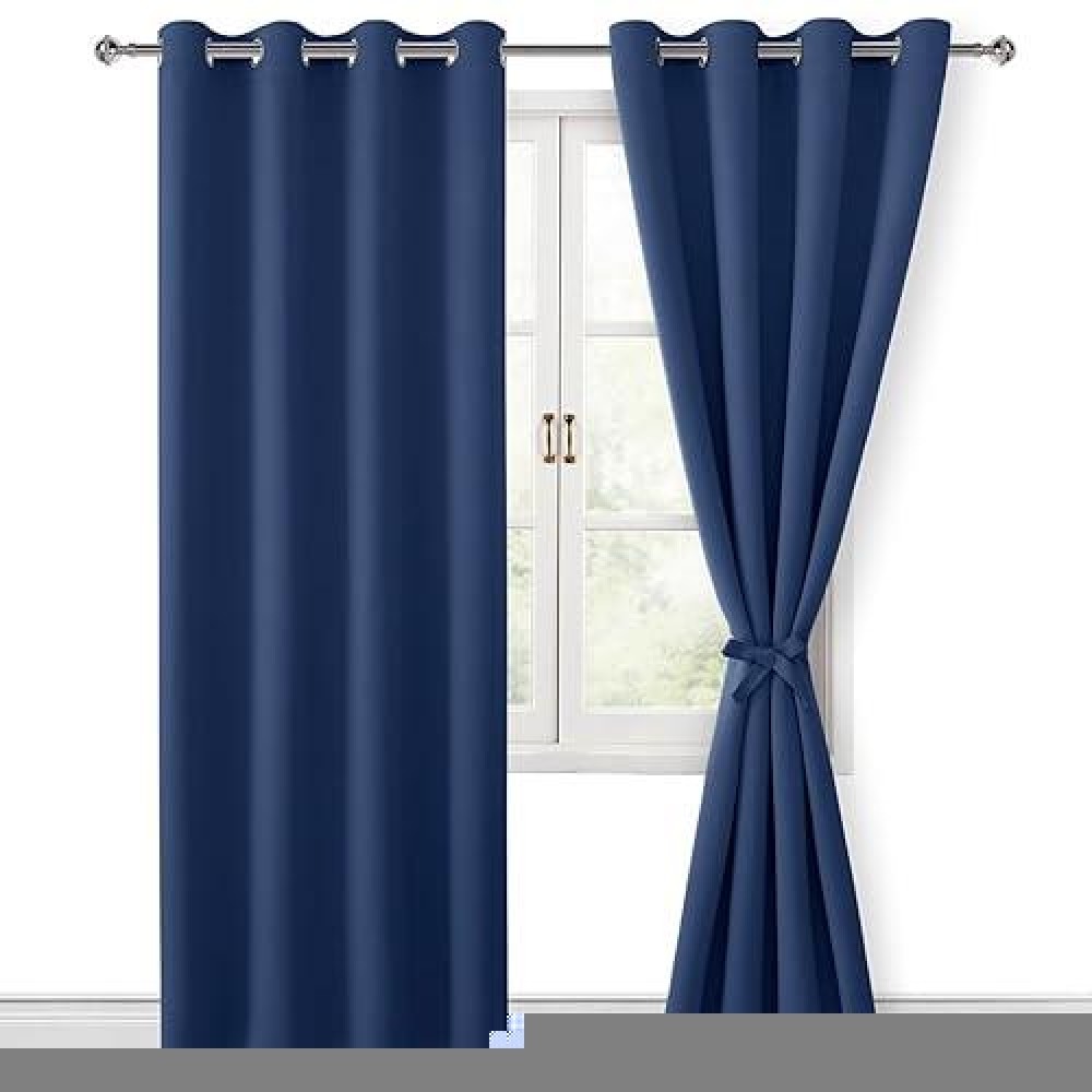 Hiasan Blackout Curtains For Bedroom 52 X 84 Inches Long Thermal Insulated Energy Saving Window Curtains For Living Room 2