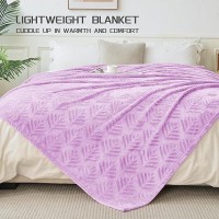 Exclusivo Mezcla Twin Size Fleece Blanket For Bed Super Soft And Cozy Blankets All Season Use Leaves Pattern Plush Fuzzy Ligh