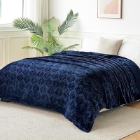 Exclusivo Mezcla King Size Fleece Blanket For Bed Super Soft And Cozy Blankets All Season Use Leaves Pattern Plush Fuzzy Ligh