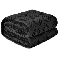 Exclusivo Mezcla Queen Size Fleece Blanket For Bed Super Soft And Cozy Blankets All Season Use Leaves Pattern Plush Fuzzy Lig