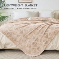 Exclusivo Mezcla King Size Fleece Blanket For Bed Super Soft And Cozy Blankets All Season Use Leaves Pattern Plush Fuzzy Ligh