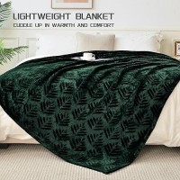 Exclusivo Mezcla King Size Fleece Blanket For Bed Super Soft And Cozy Blankets All Season Use Leaves Pattern Plush Fuzzy Ligh