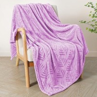 Exclusivo Mezcla Fleece Throw Blanket For Couch Super Soft And Cozy Blankets All Season Use Leaves Pattern Plush Fuzzy Lightw