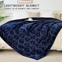 Exclusivo Mezcla Twin Size Fleece Blanket For Bed Super Soft And Cozy Blankets All Season Use Leaves Pattern Plush Fuzzy Ligh