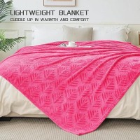 Exclusivo Mezcla Twin Size Fleece Blanket For Bed Super Soft And Cozy Blankets All Season Use Leaves Pattern Plush Fuzzy Ligh