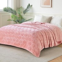 Exclusivo Mezcla Twin Size Fleece Blanket For Bed Super Soft And Cozy Blankets All Season Use Leaves Pattern Plush Fuzzy Ligh