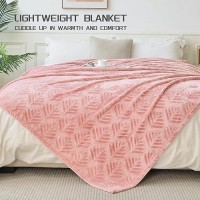 Exclusivo Mezcla Twin Size Fleece Blanket For Bed Super Soft And Cozy Blankets All Season Use Leaves Pattern Plush Fuzzy Ligh