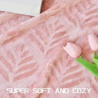 Exclusivo Mezcla Twin Size Fleece Blanket For Bed Super Soft And Cozy Blankets All Season Use Leaves Pattern Plush Fuzzy Ligh