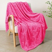 Exclusivo Mezcla Fleece Throw Blanket For Couch Super Soft And Cozy Blankets All Season Use Leaves Pattern Plush Fuzzy Lightw